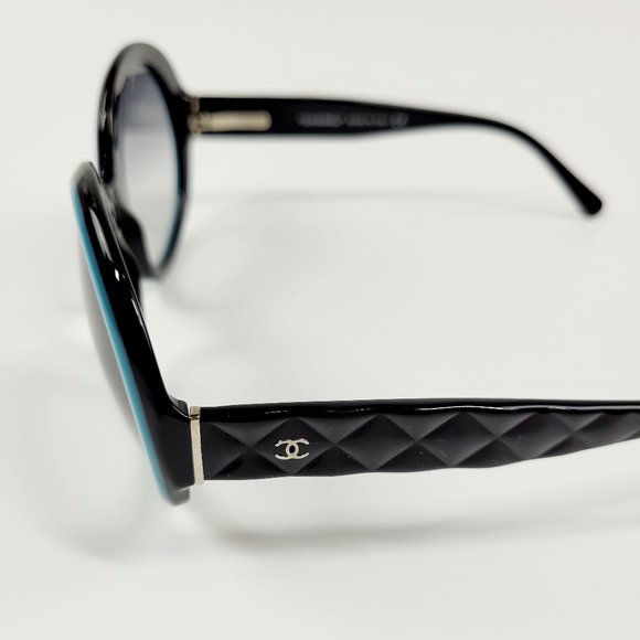 Chanel Blue and Black Frame Sunglasses - Picture 5 of 8